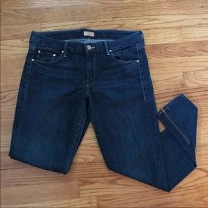 Mother the looker crop w/ankle zip